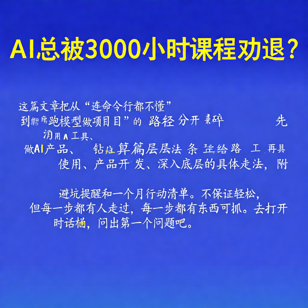 同样零基础，为什么有人一个月能用AI干活，你还在看偏导数？